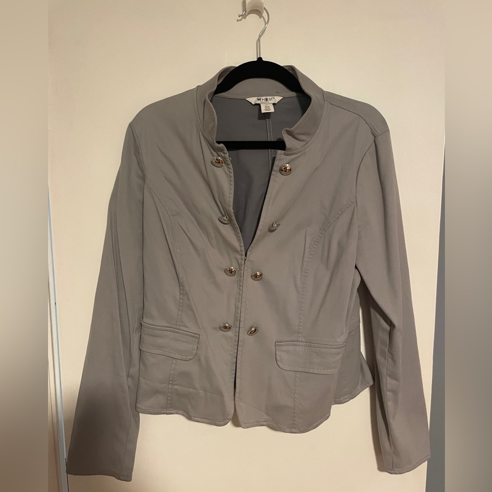 White House Black Market grey jacket size US Large. Never worn!
